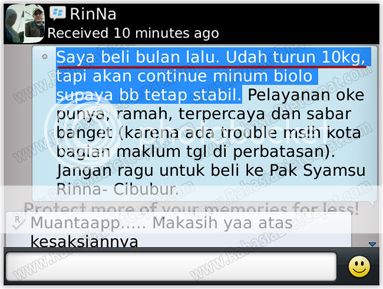 Testimoni WSC Biolo