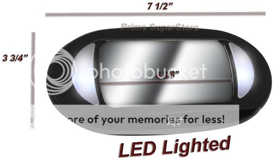 New Lighted Black Clip On Sun Visor / Vanity Mirror For Car/Automobile LED Light eBay