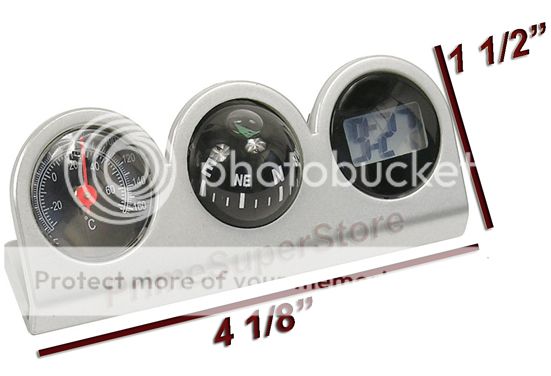 High Quality Digital Clock Compass Thermometer for Car Dash Mount Car Compass
